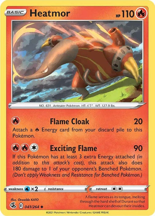 Heatmor (#041/264) (SWSH08: Fusion Strike) Near Mint Reverse Holofoil