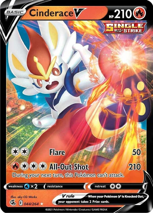 Cinderace V 44 (#044/264) (SWSH08: Fusion Strike)