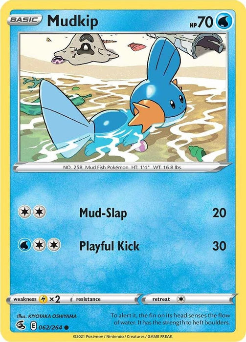 Mudkip (#062/264) (SWSH08: Fusion Strike) Near Mint Reverse Holofoil
