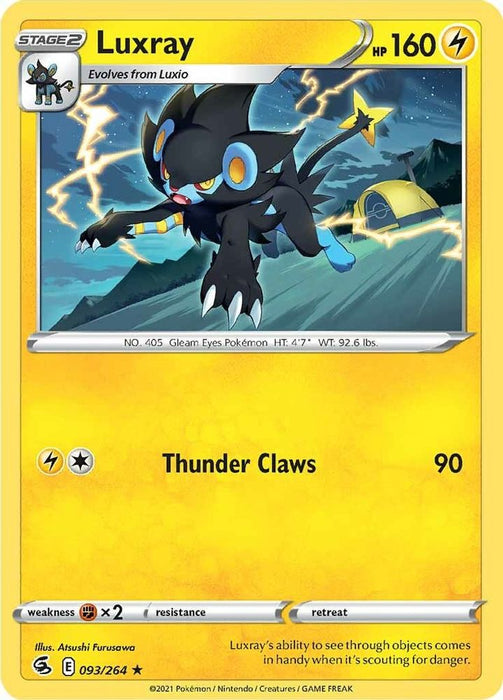 Luxray (#093/264) (SWSH08: Fusion Strike) Near Mint Reverse Holofoil
