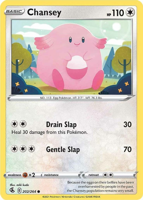 Chansey (#202/264) (SWSH08: Fusion Strike) Near Mint Reverse Holofoil
