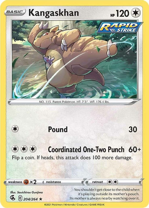 Kangaskhan (#204/264) (SWSH08: Fusion Strike) Near Mint Reverse Holofoil