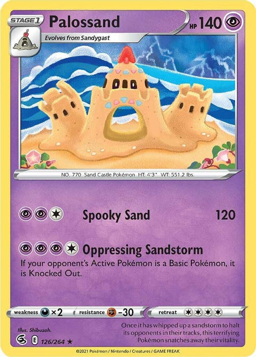 Palossand (#126/264) (SWSH08: Fusion Strike) Near Mint Reverse Holofoil