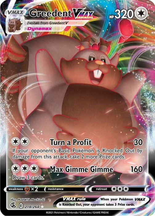 Greedent VMAX (#218/264) (SWSH08: Fusion Strike)
