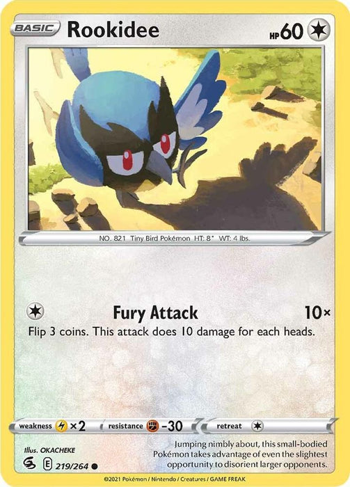 Rookidee (#219/264) (SWSH08: Fusion Strike) Near Mint Reverse Holofoil