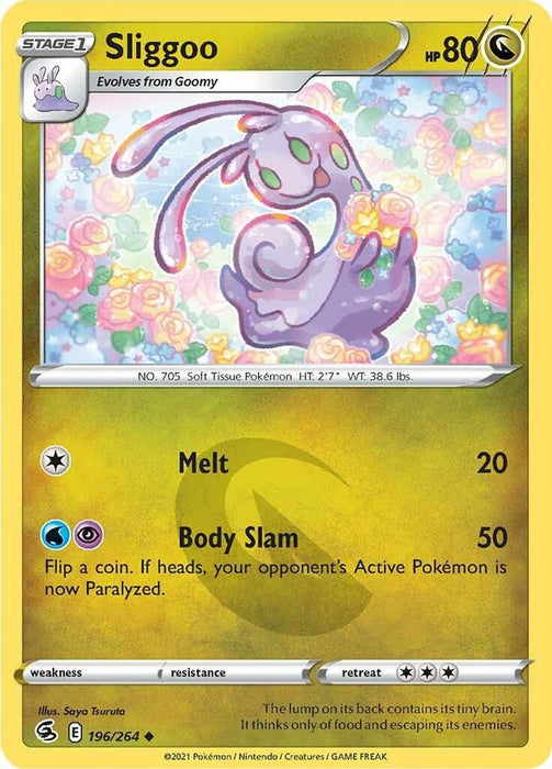 Sliggoo (#196/264) (SWSH08: Fusion Strike) Near Mint Reverse Holofoil
