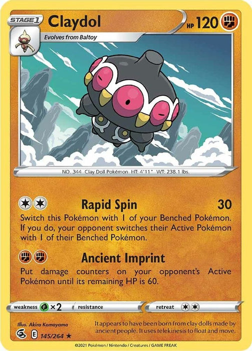 Claydol (#145/264) (SWSH08: Fusion Strike) Near Mint Reverse Holofoil