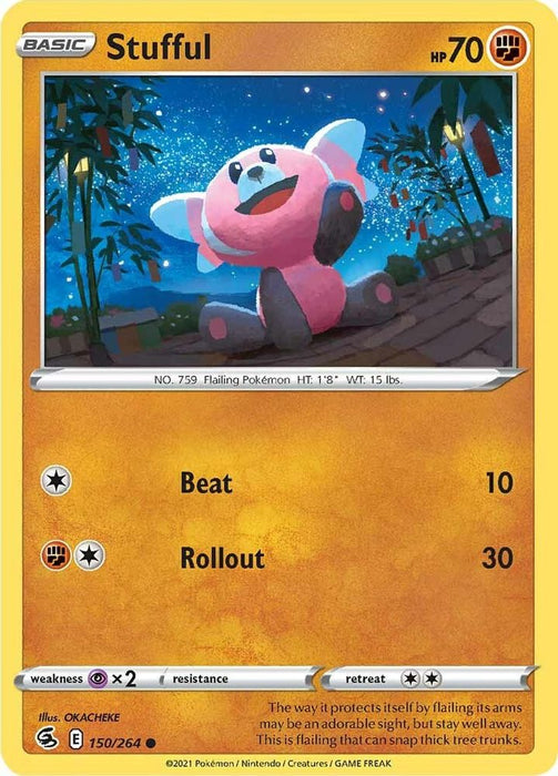 Stufful (#150/264) (SWSH08: Fusion Strike) Near Mint Reverse Holofoil