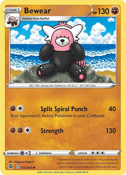 Bewear (#151/264) (SWSH08: Fusion Strike) Near Mint Reverse Holofoil