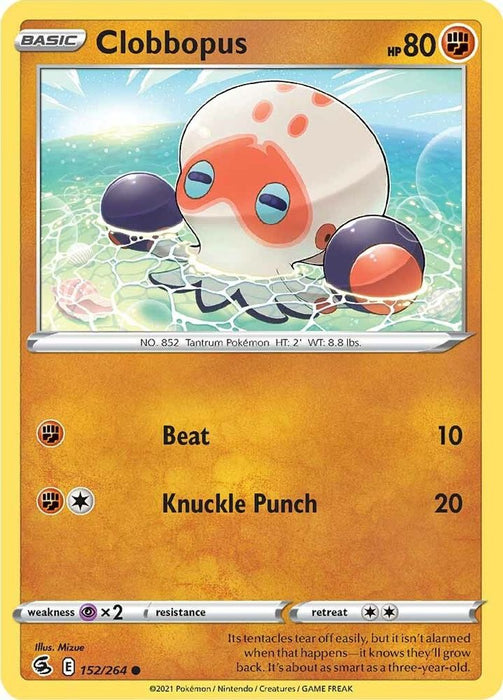 Clobbopus (#152/264) (SWSH08: Fusion Strike) Near Mint Reverse Holofoil