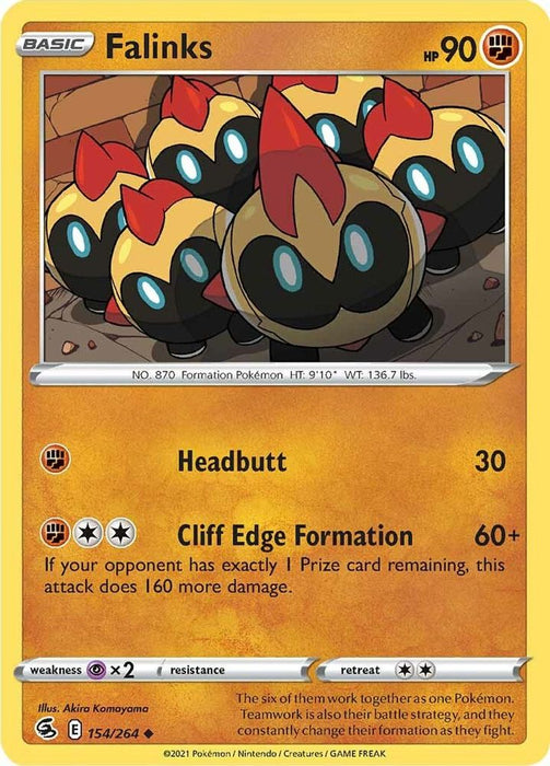 Falinks (154) (#154/264) (SWSH08: Fusion Strike) Near Mint Reverse Holofoil