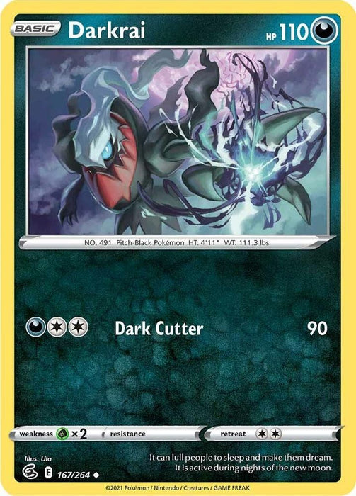 Darkrai (#167/264) (SWSH08: Fusion Strike) Near Mint Reverse Holofoil