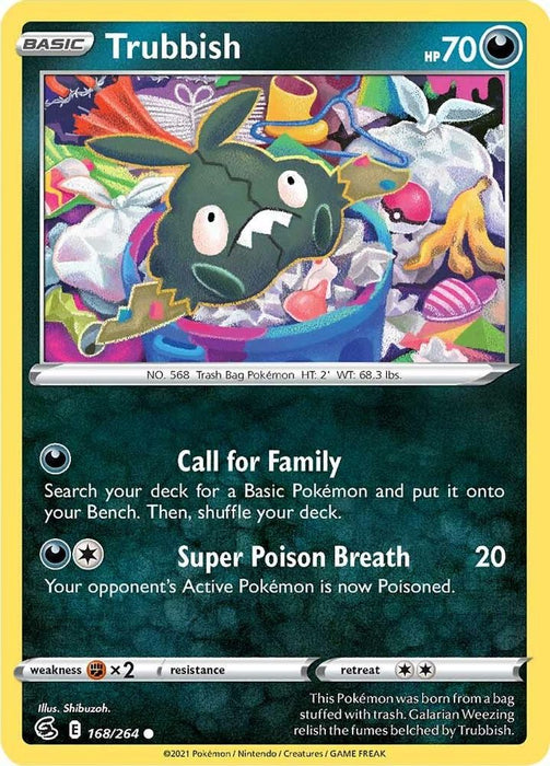 Trubbish (#168/264) (SWSH08: Fusion Strike) Near Mint Reverse Holofoil