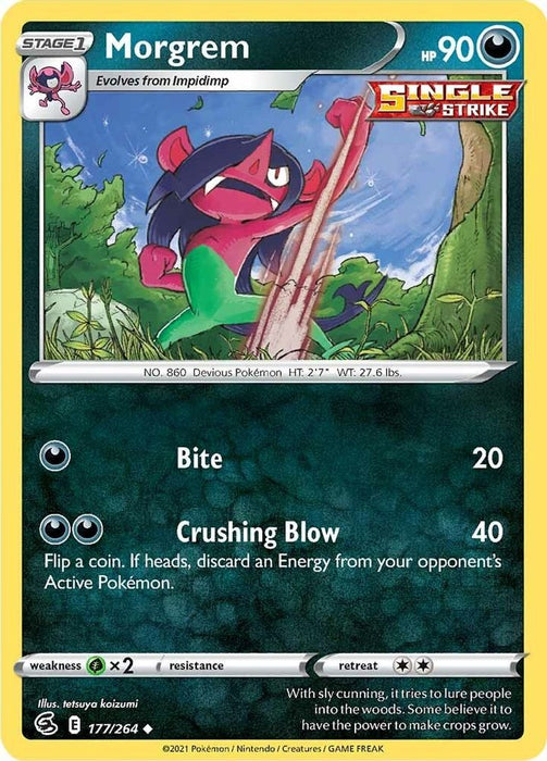 Morgrem (#177/264) (SWSH08: Fusion Strike) Near Mint Reverse Holofoil