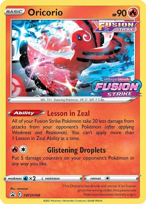 Oricorio - SWSH168 (Prerelease) (#SWSH168) (SWSH: Sword & Shield Promo Cards)