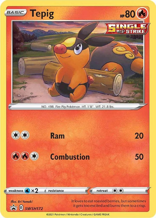 Tepig - SWSH172 (#SWSH172) (SWSH: Sword & Shield Promo Cards) Near Mint Holofoil