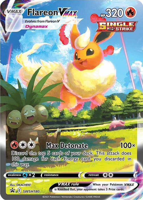 Flareon VMAX - SWSH180 (#SWSH180) (SWSH: Sword & Shield Promo Cards) Near Mint Holofoil