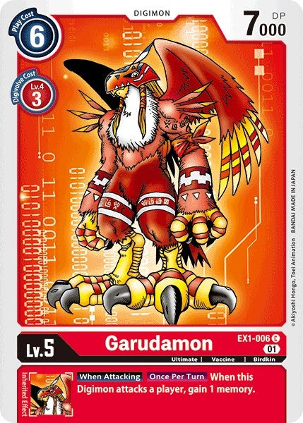 Image for Garudamon (EX1-006 C) - Digimon Card Game