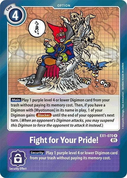 Image for Fight for Your Pride! (EX1-070 R) - Digimon Card Game