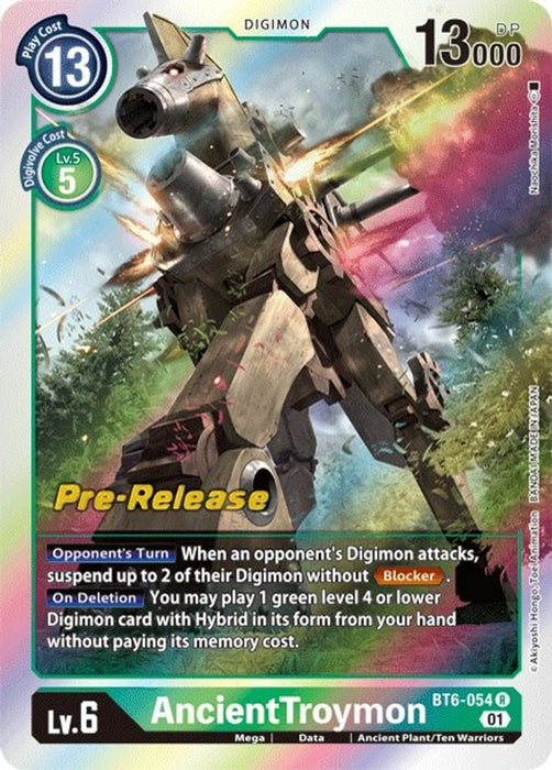 AncientTroymon (#BT6-054 R) (Double Diamond Pre-Release Cards) Near Mint Foil