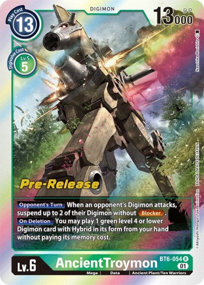 AncientTroymon (#BT6-054 R) (Double Diamond Pre-Release Cards)