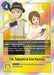 T.K. Takaishi & Kari Kamiya (#BT6-089 R) (Double Diamond Pre-Release Cards) Near Mint Foil