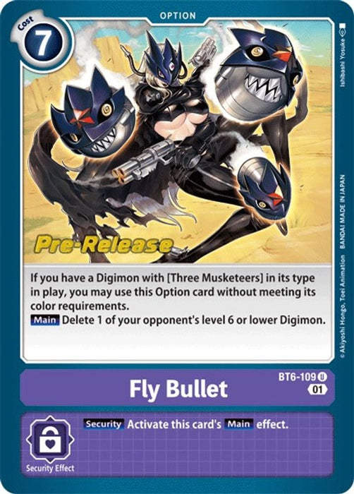 Fly Bullet (#BT6-109 U) (Double Diamond Pre-Release Cards) Near Mint Foil