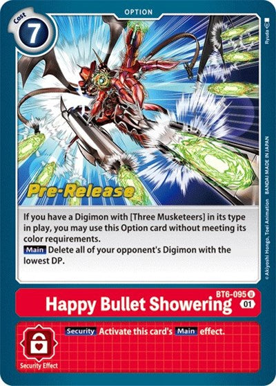 Happy Bullet Showering (#BT6-095 U) (Double Diamond Pre-Release Cards)