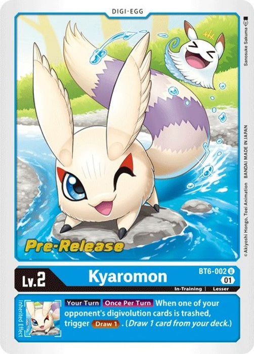 Kyaromon (#BT6-002 U) (Double Diamond Pre-Release Cards) Near Mint Foil