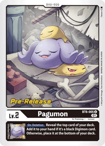 Pagumon (#BT6-005 U) (Double Diamond Pre-Release Cards)