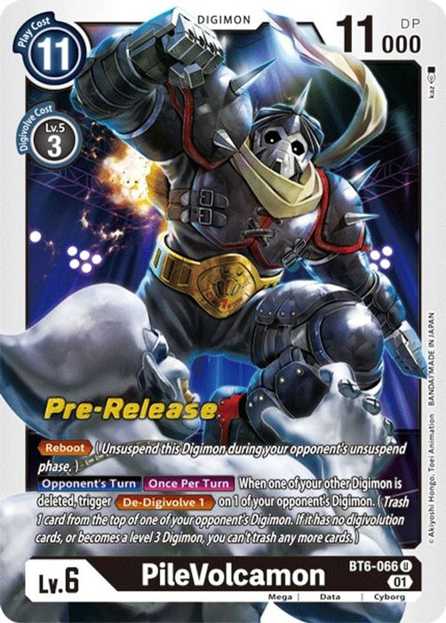 PileVolcamon (#BT6-066 U) (Double Diamond Pre-Release Cards) Near Mint Foil