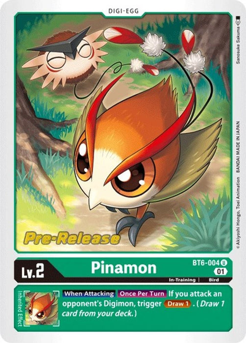 Pinamon (#BT6-004 U) (Double Diamond Pre-Release Cards) Near Mint Foil