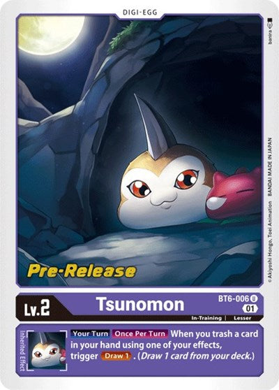 Tsunomon (#BT6-006 U) (Double Diamond Pre-Release Cards)
