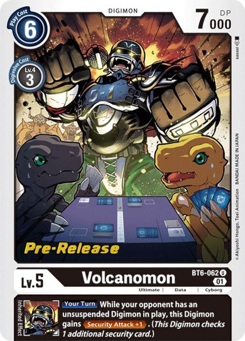 Volcanomon (#BT6-062 U) (Double Diamond Pre-Release Cards) Near Mint Foil