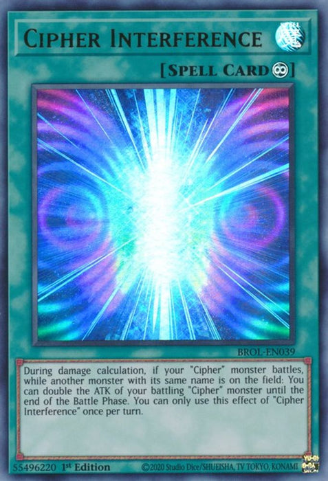 Cipher Interference (#BROL-EN039) (Brothers of Legend) Near Mint 1st Edition