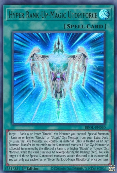 Hyper Rank-Up-Magic Utopiforce (#BROL-EN060) (Brothers of Legend) Near Mint 1st Edition