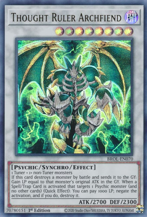 Thought Ruler Archfiend (#BROL-EN070) (Brothers of Legend) Near Mint 1st Edition