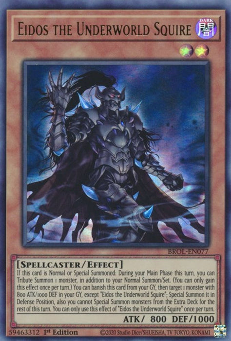 Eidos the Underworld Squire (#BROL-EN077) (Brothers of Legend) Near Mint 1st Edition