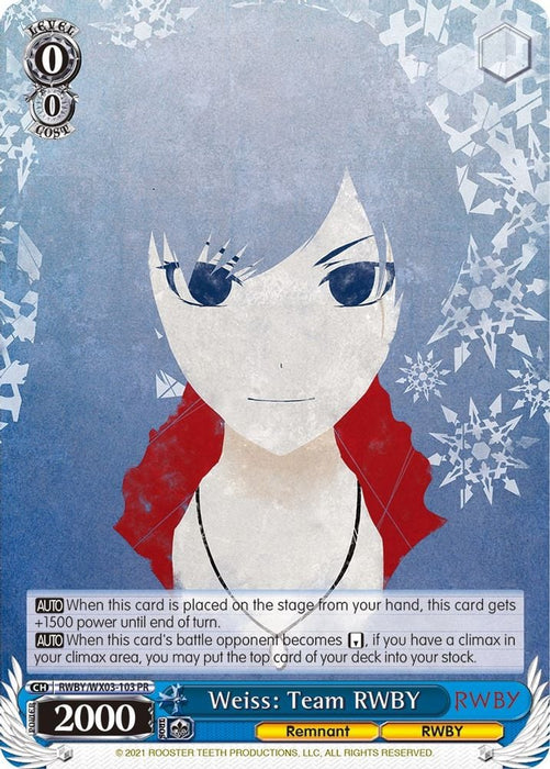 Weiss: Team RWBY (#RWBY/WX03-103 PR) (RWBY) Near Mint