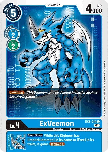 Image for ExVeemon (EX1-014 C) - Digimon Card Game