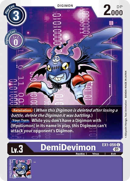 Image for DemiDevimon (EX1-056 C) - Digimon Card Game