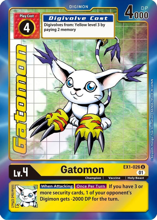 Gatomon (Alternate Art) (#EX1-026 U) (Classic Collection) Near Mint Foil
