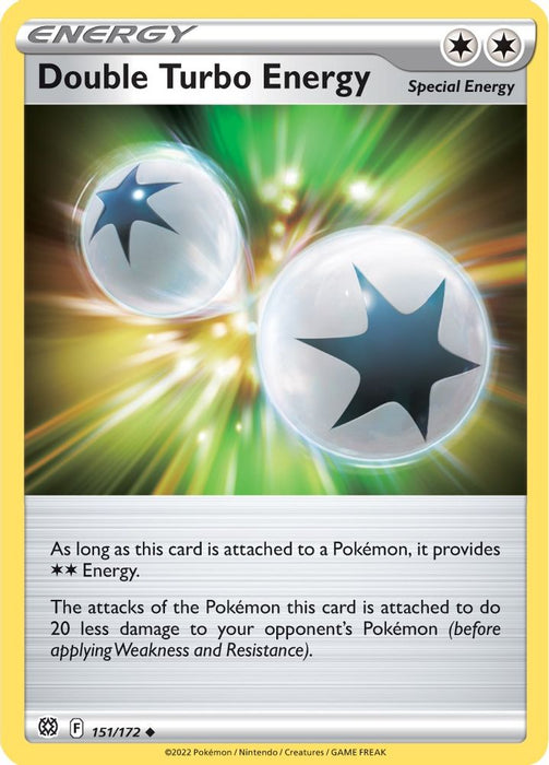 Double Turbo Energy (#151/172) (SWSH09: Brilliant Stars) Near Mint Reverse Holofoil