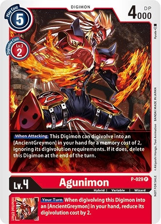 Image for Agunimon - P-029 (P-029 P) - Digimon Card Game