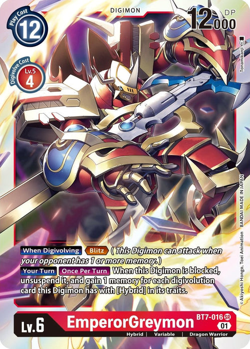 Image for EmperorGreymon (BT7-016 SR) - Digimon Card Game