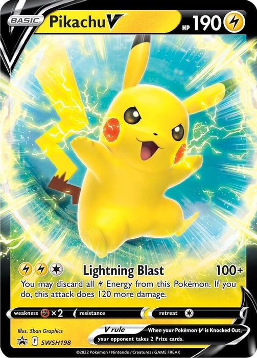 Pikachu V - SWSH198 (#SWSH198) (SWSH: Sword & Shield Promo Cards)