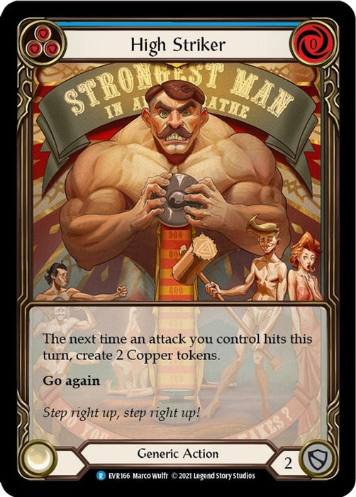 High Striker Blue Extended Art (#EVR166) (Everfest) Near Mint 1st Edition Rainbow Foil