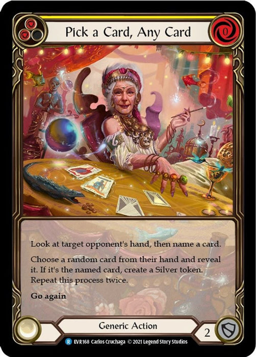 Pick a Card Any Card Yellow Extended Art (#EVR168) (Everfest) Near Mint 1st Edition Rainbow Foil