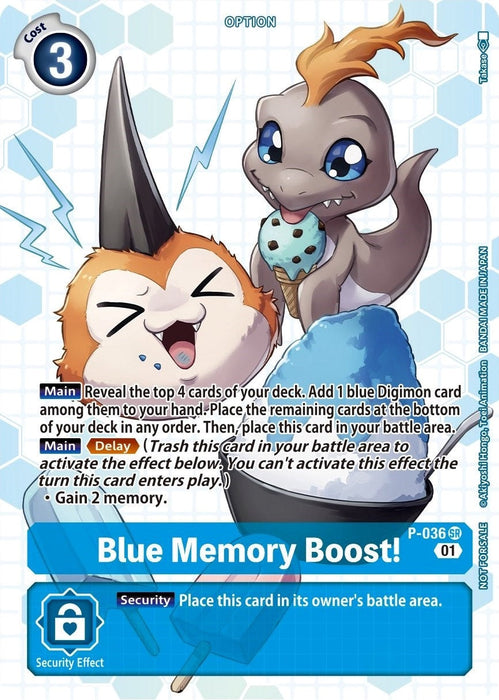 Image for Blue Memory Boost! - P-036 (Next Adventure Box Promotion Pack) (P-036 SR) - Digimon Card Game