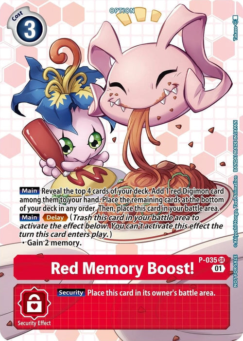 Image for Red Memory Boost! - P-035 (Next Adventure Box Promotion Pack) (P-035 SR) - Digimon Card Game